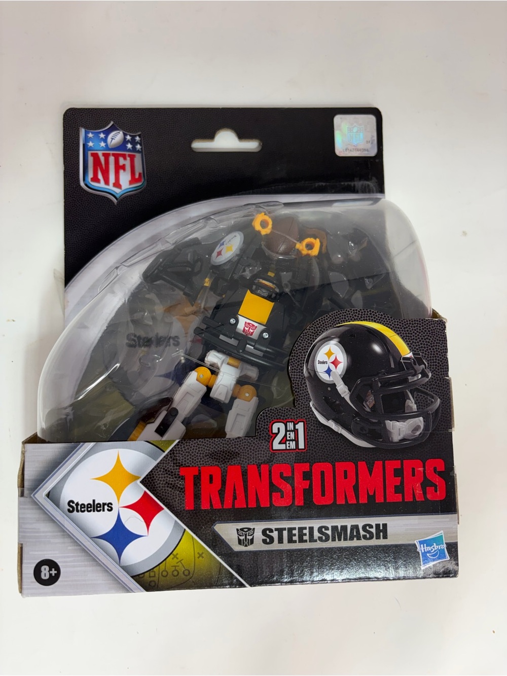 HASBRO TRANSFORMERS NFL COLLABORATIVE DELUXE PITTSBURGH STEELERS STEELMASH